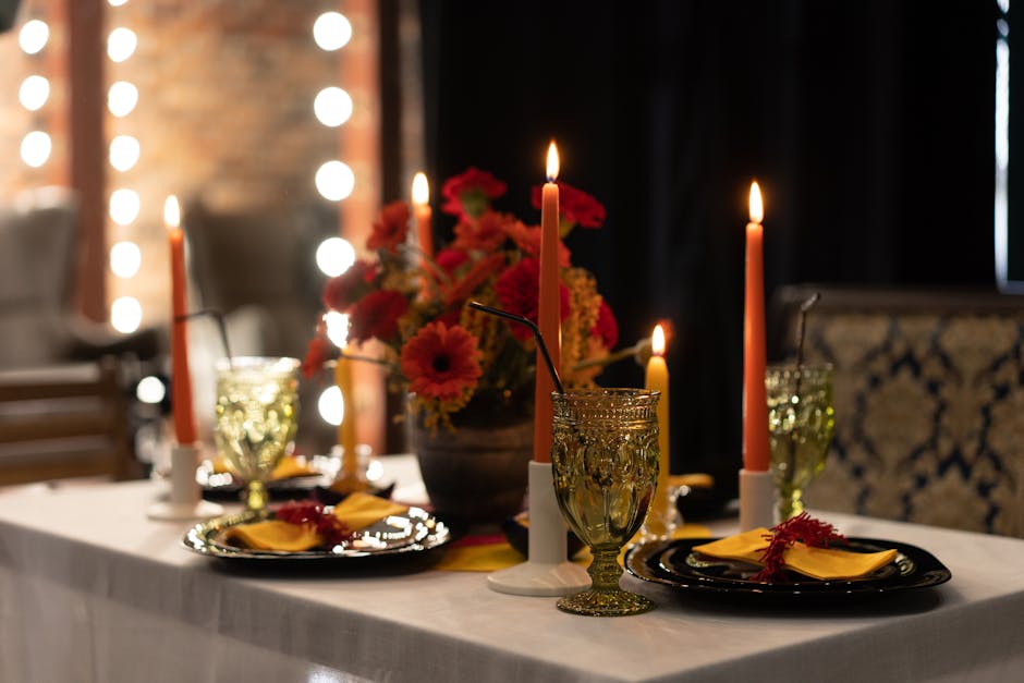 Harvest supper in October, when the light goes first